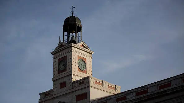 El reloj de la Puerta del Sol de Madrid