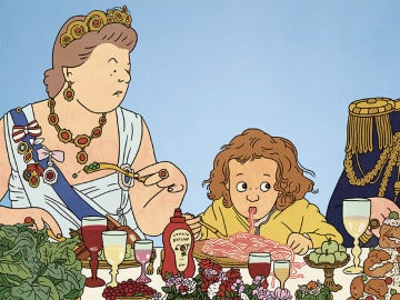 La cena con la reina, primer cuento infantil de la autora de cómic israelí Rutu Modan.