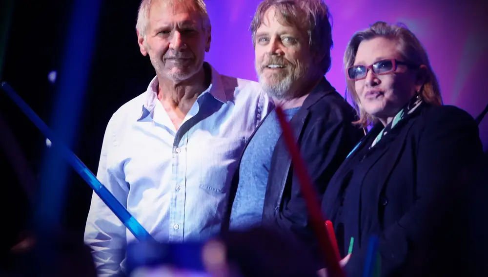 Carrie Fisher y Harrison Ford, en su regreso a Star Wars