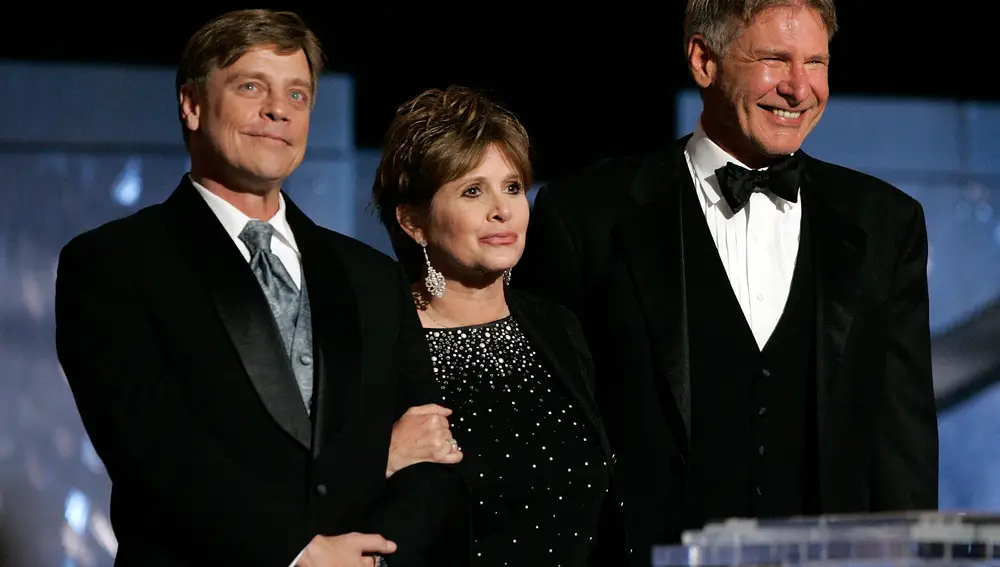 Mark Hamill, Carrie Fisher y Harrison Ford