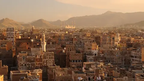 Vista de Saná, capital de Yemen Vista de Saná, capital de Yemen