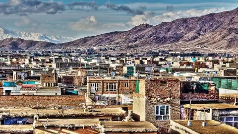 Uno de los barrios de Kabul Uno de los barrios de Kabul