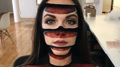 Esta artista utiliza el maquillaje para crear ilusiones ópticas sorprendentes