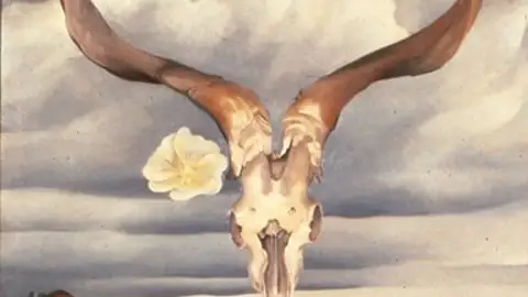 Ram's Head With Hollyhock Ram's Head With Hollyhock