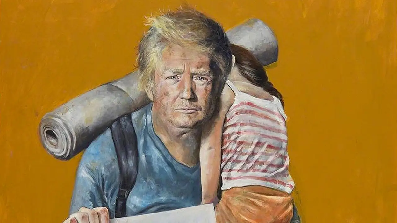 Trump retratado como un exiliado