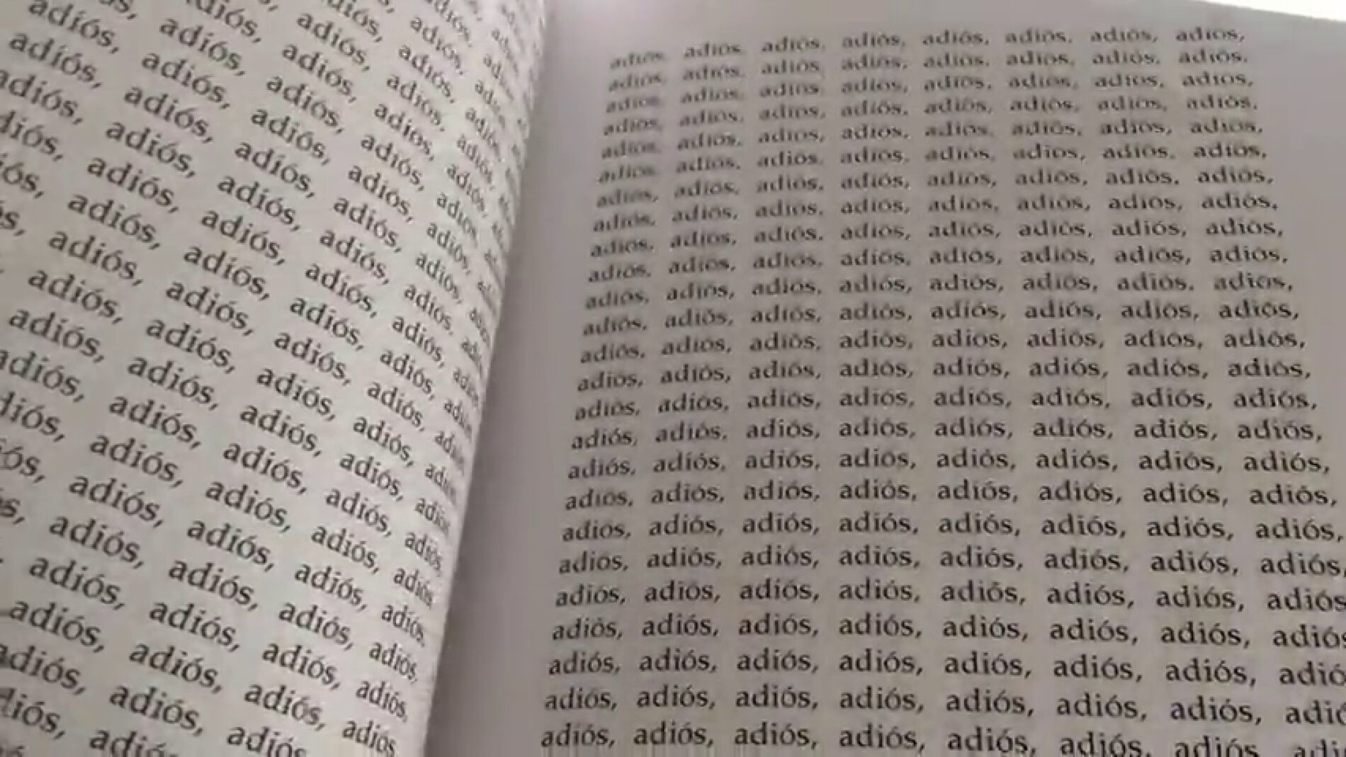 &iquest;Cu&aacute;nto pagar&iacute;as por una novela que repite la palabra "adi&oacute;s" en todas sus p&aacute;ginas?