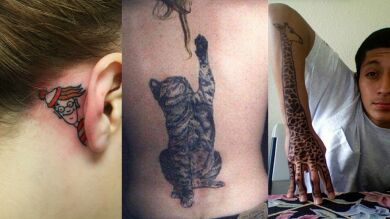 8 tatuajes originales y absurdos a partes iguales