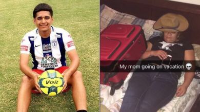 Su madre se quedo dormida, el no pudo evitar hacer esto y ahora las fotos se han vuelto virales