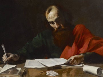 San Pablo escribiendo su Ep&iacute;stolas, siglo XVI (Blaffer Fundaci&oacute;n Colecci&oacute;n, Houston, Texas)