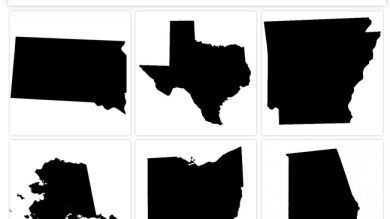 ¿Sabes qué silueta representa a cada estado de Estados Unidos?