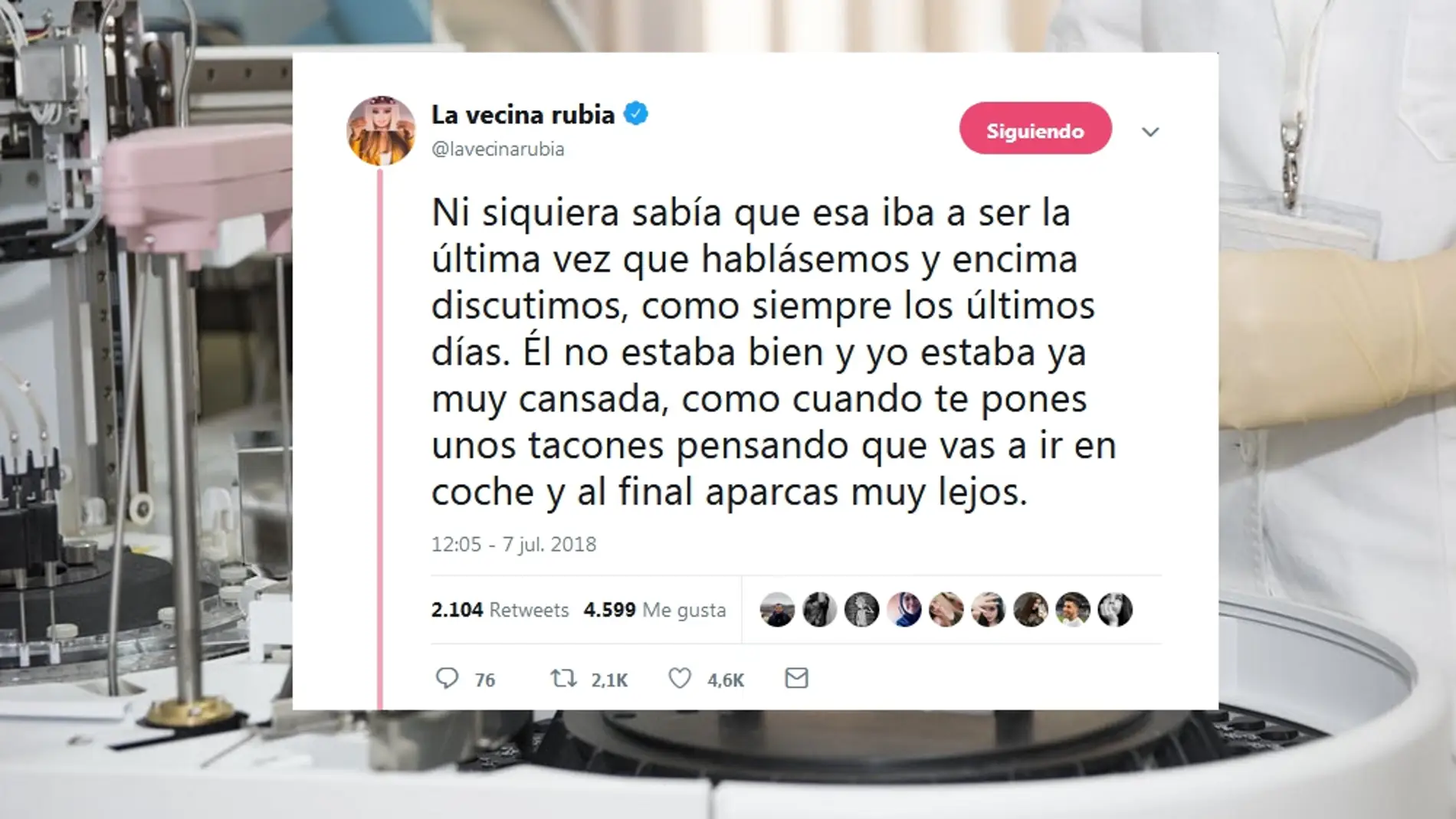 Hilo de la vecina rubia