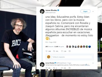 James Rhodes pide recomendaciones en Twitter
