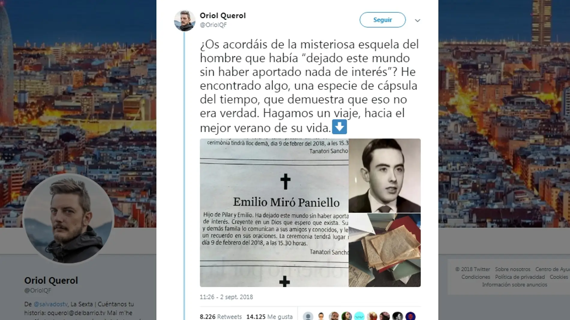 Hilo de twitter de Oriol Querol