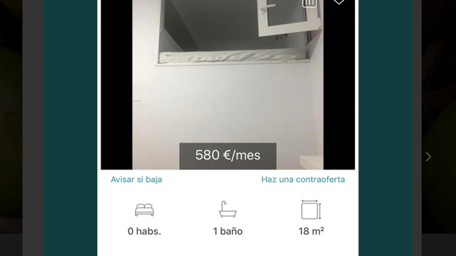 Anuncio de alquiler en Madrid