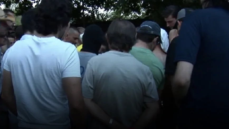 Momentos previos a la grabación de un bukkake