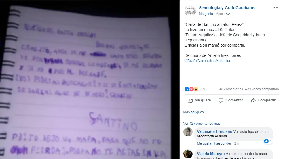 Carta de un niño al Ratoncito Pérez