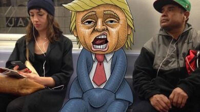El metro de Nueva York se llena de monstruos azules