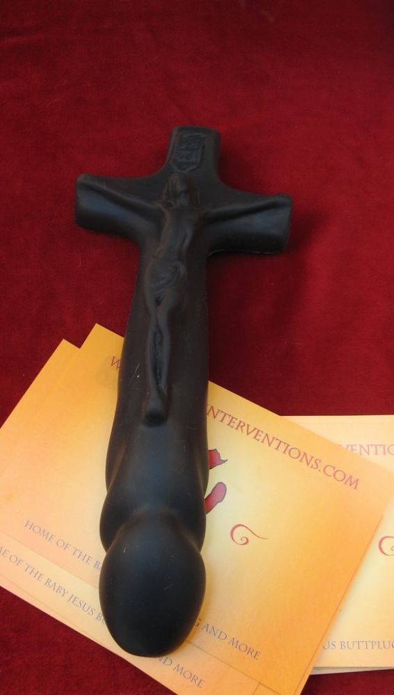 Dildo con forma de crucifijo