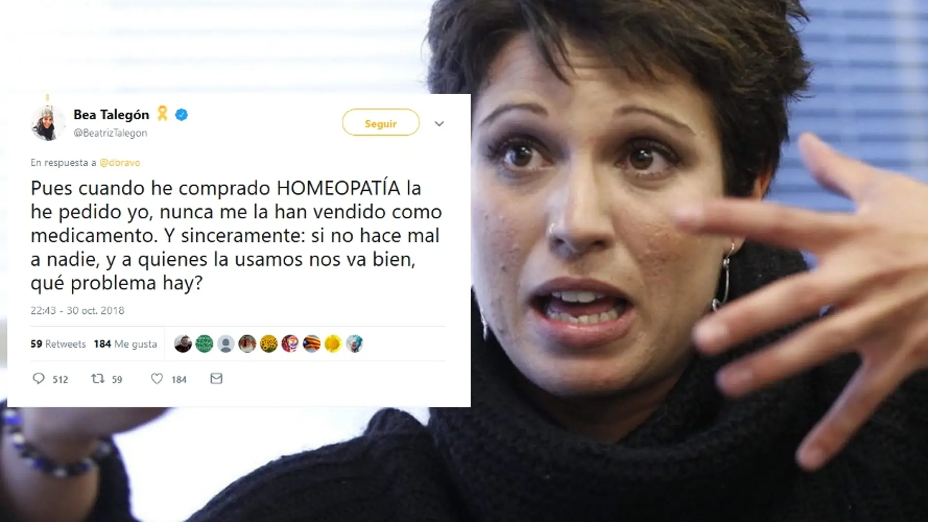 Beatriz Talegon y la homeopatía