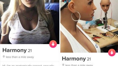 Una robot sexual se abre cuenta en Tinder y los chicos se vuelven locos