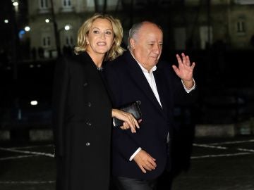 Amancio Ortega a su llegada al Real Club N&aacute;utico de A Coru&ntilde;a