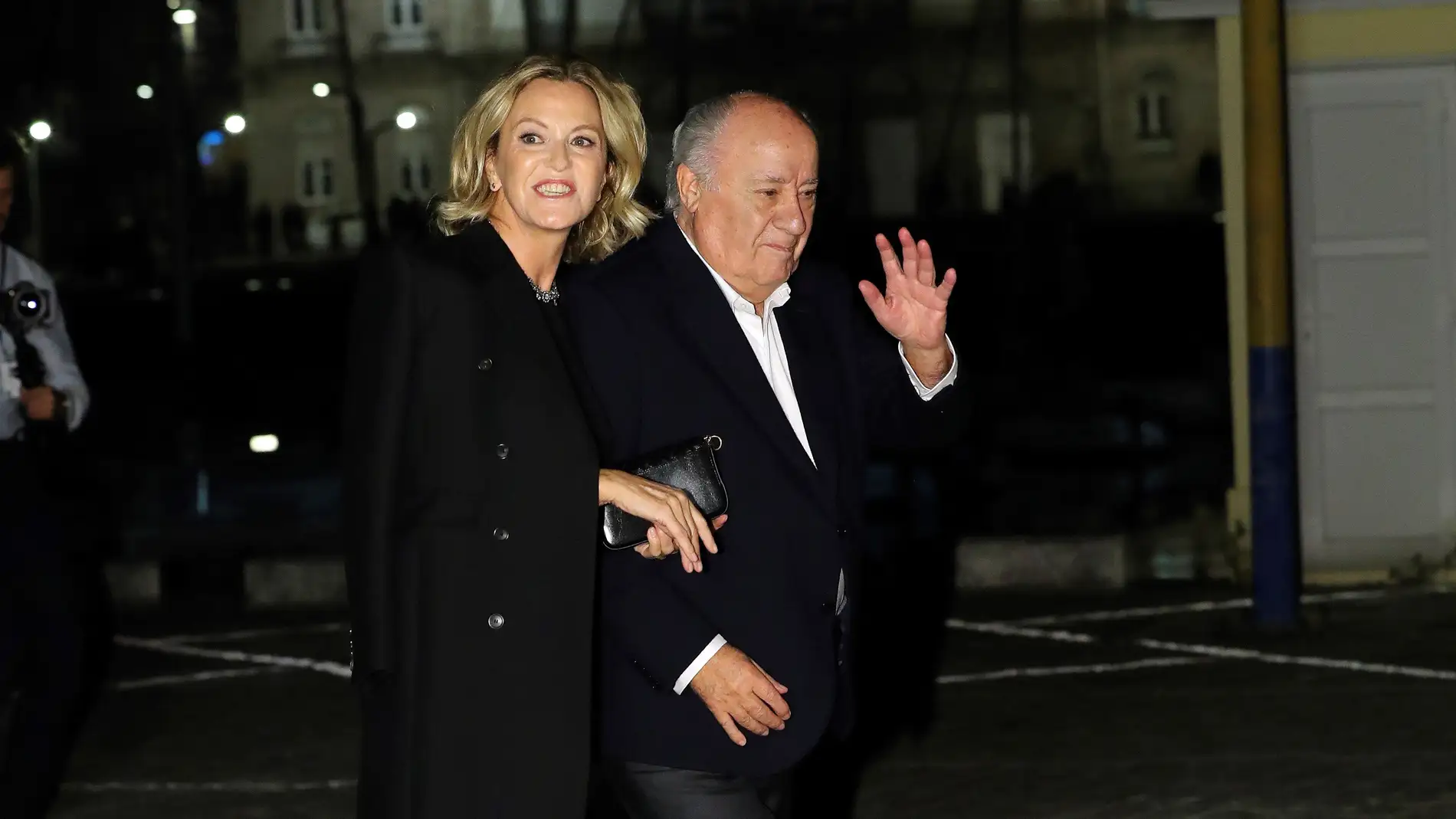 Amancio Ortega a su llegada al Real Club Náutico de A Coruña