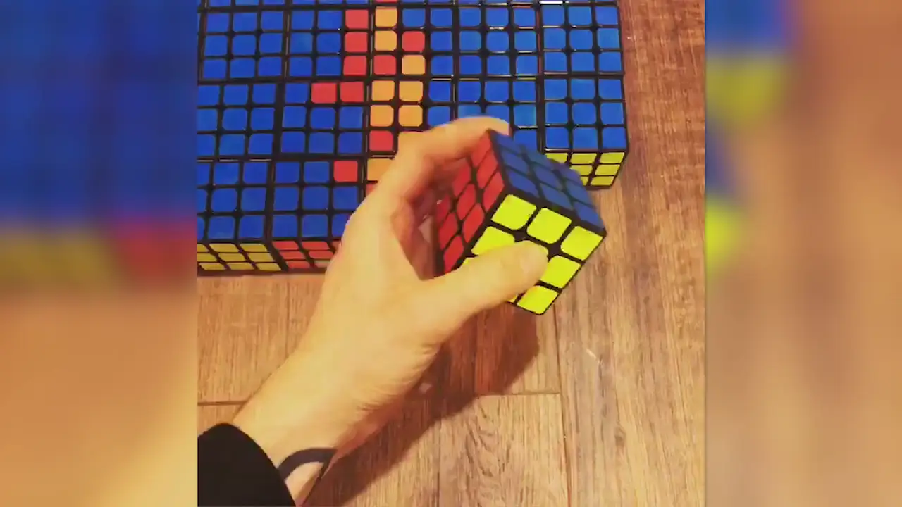 Arte con cubos de Rubik