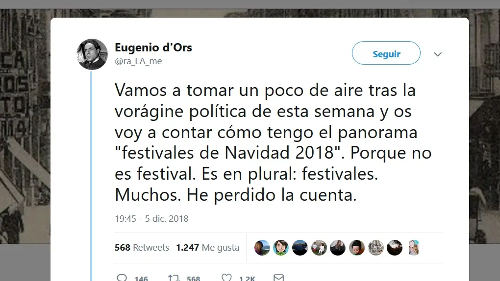 Hilo de twitter de Eugenio d'Ors