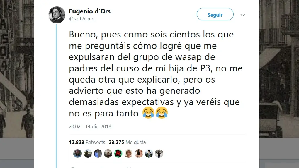 Hilo de twitter de Eugenio d'Ors