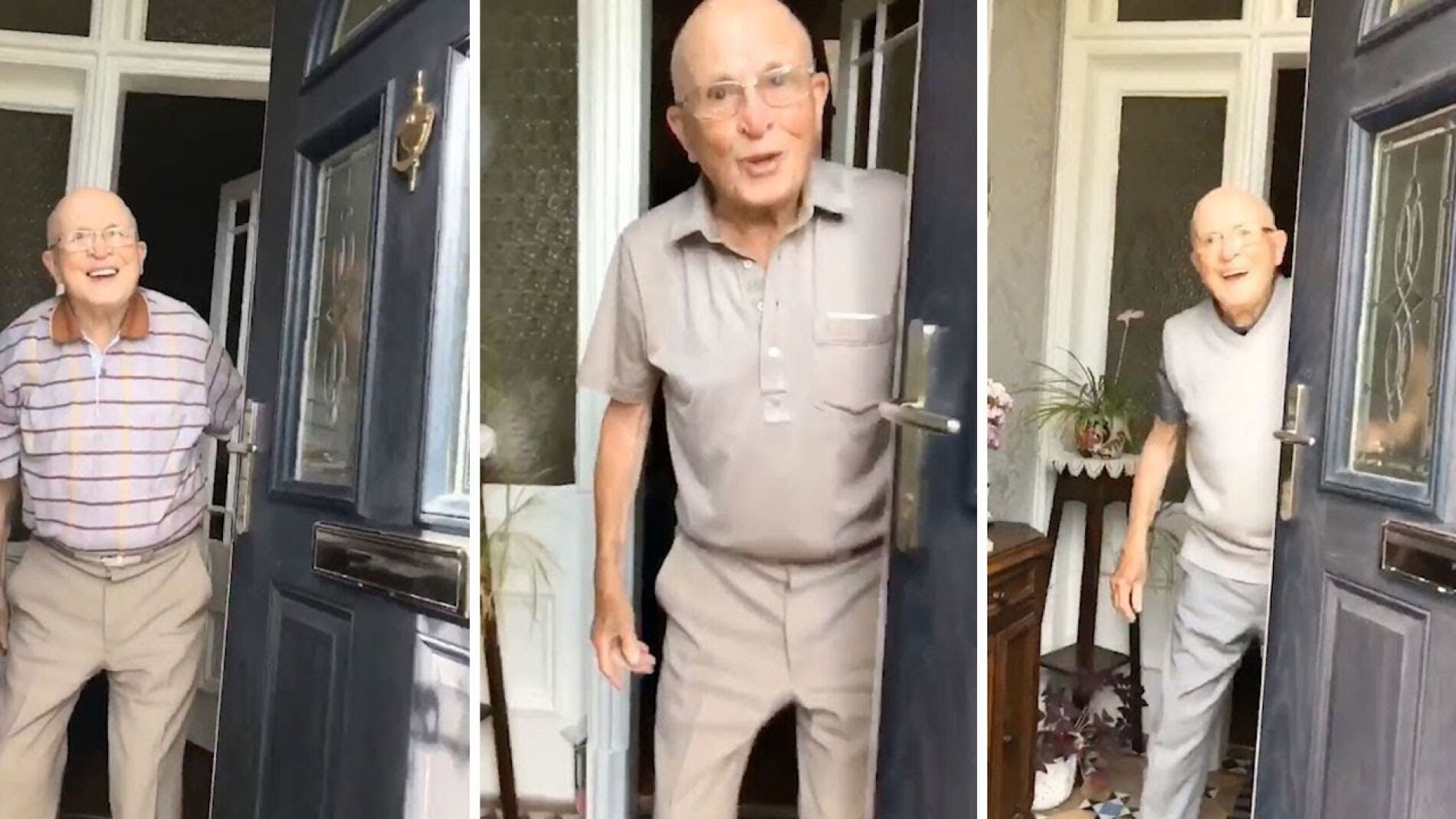 Graba las reacciones de su abuelo