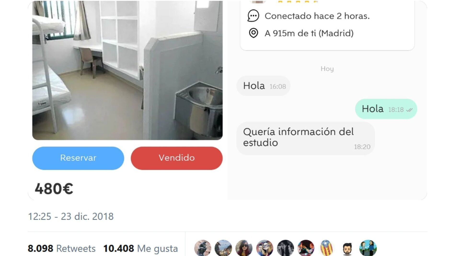 Anuncio de alquiler falso