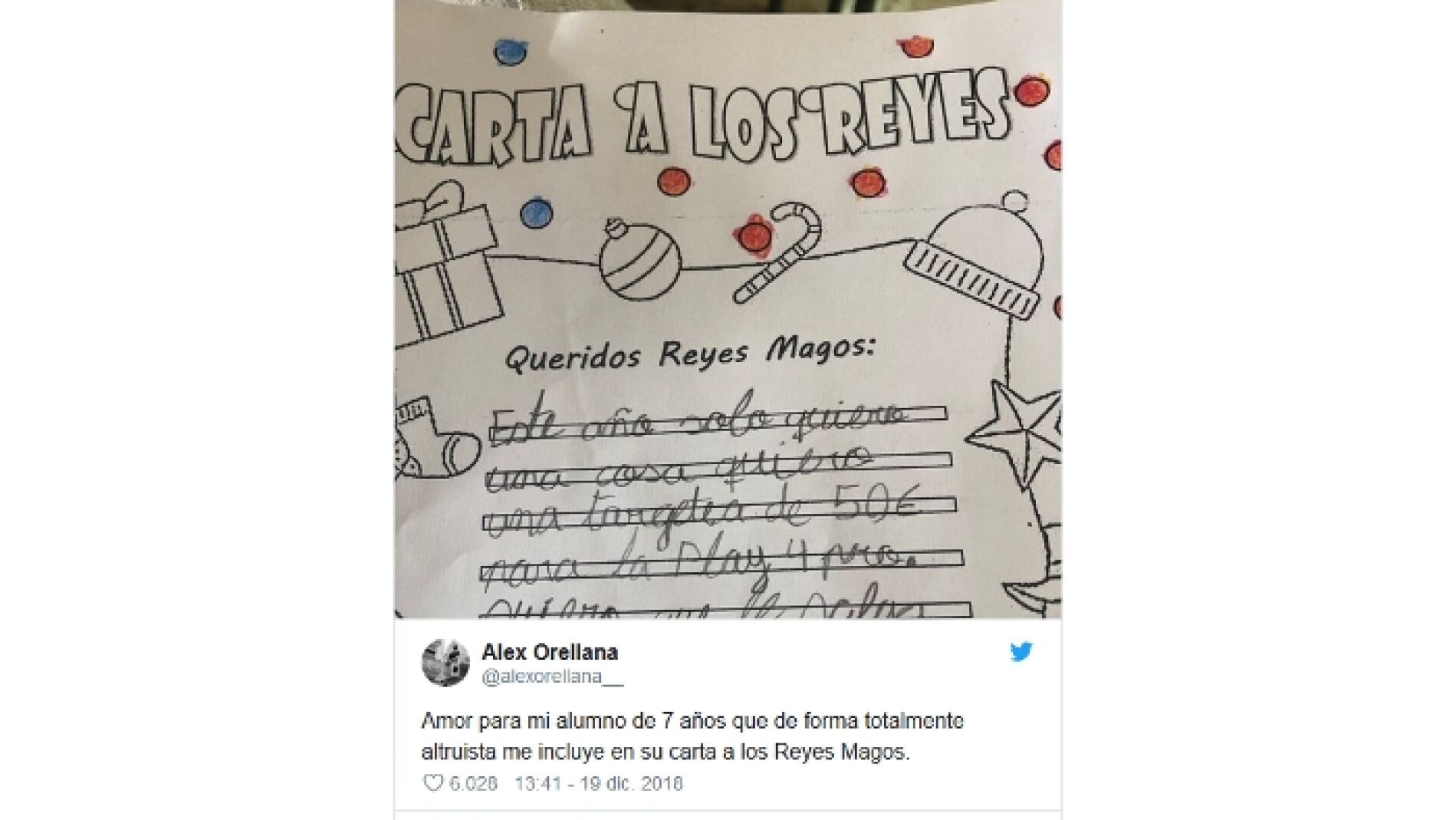 Carta a los Reyes Magos