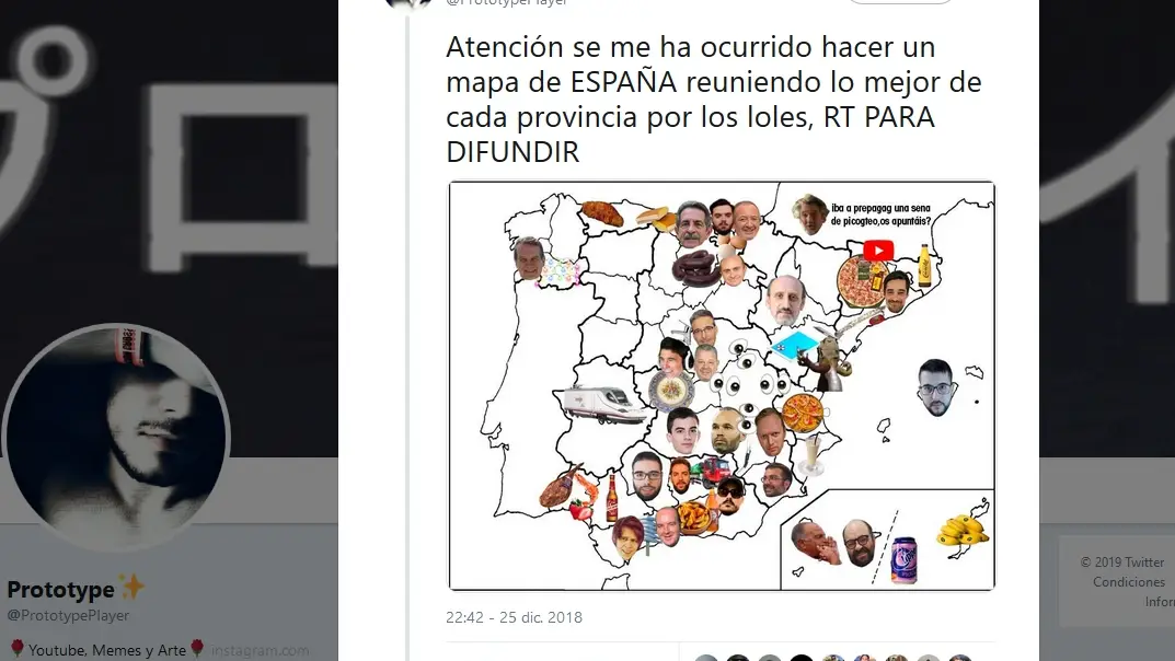 El mapa de los memes de España