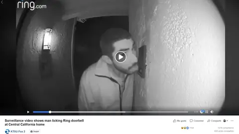 El merodeador grabado por la cámara de seguridad El merodeador grabado por la cámara de seguridad