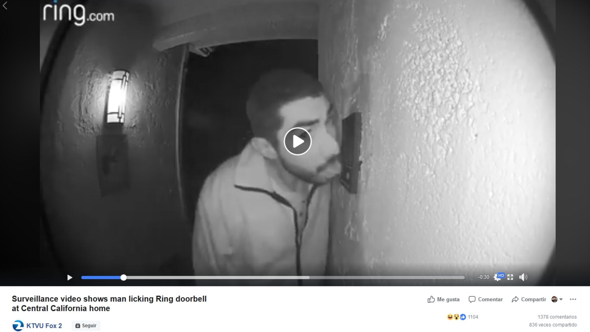 El merodeador grabado por la c&aacute;mara de seguridad