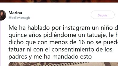 Un niño de 13 años falsifica una carta de sus padres para intentar convencer a una tatuadora de que le haga un tatuaje