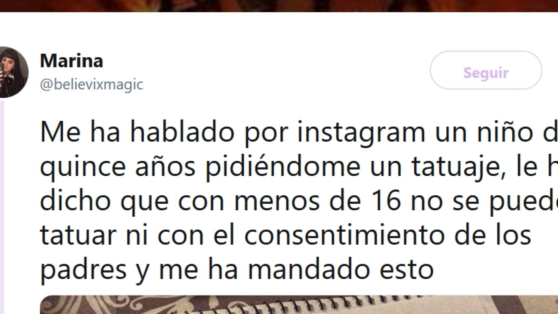 Un ni&ntilde;o le pidi&oacute; que le hiciera un tatuaje
