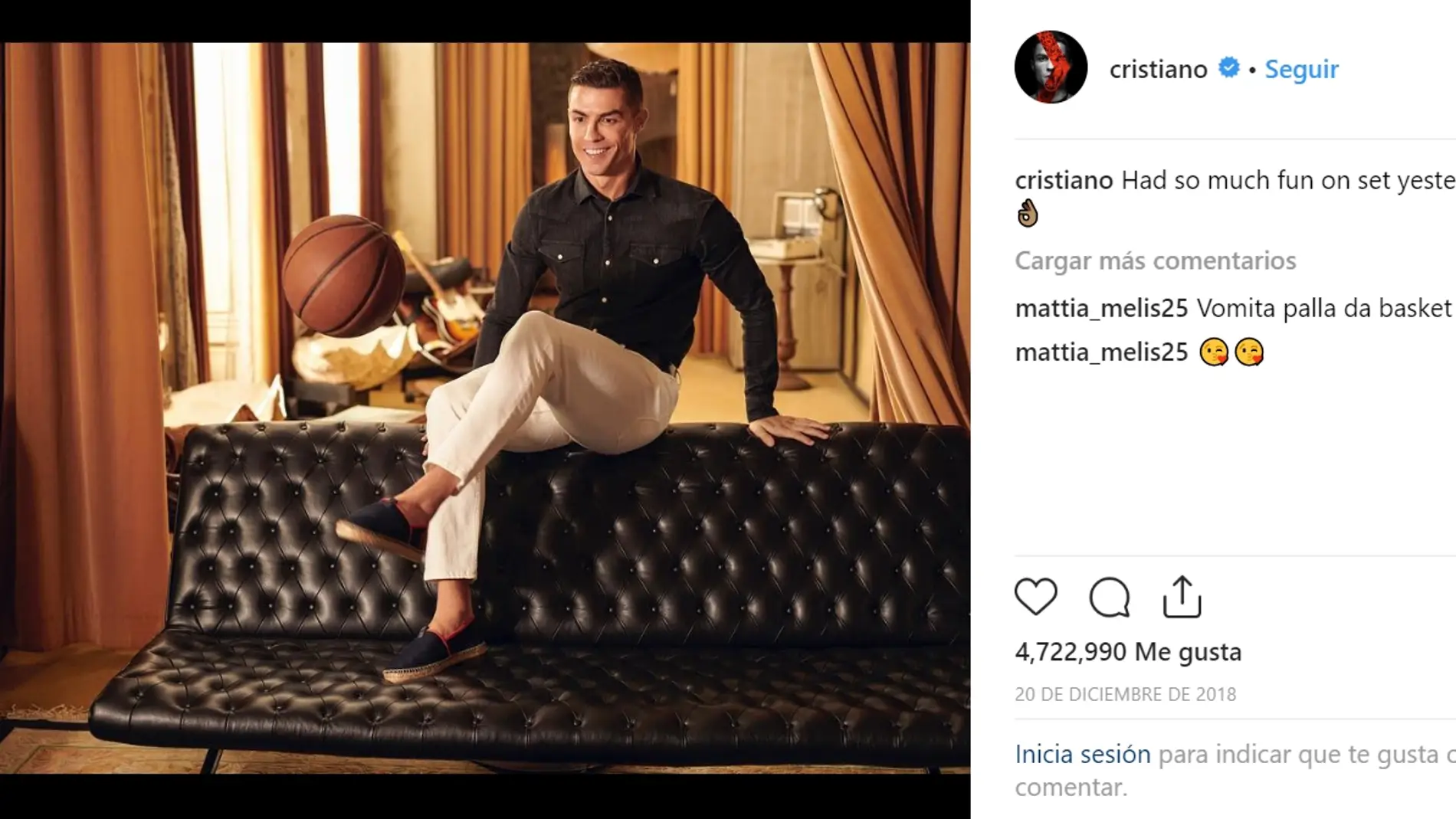 Cristiano Ronaldo en Instagram
