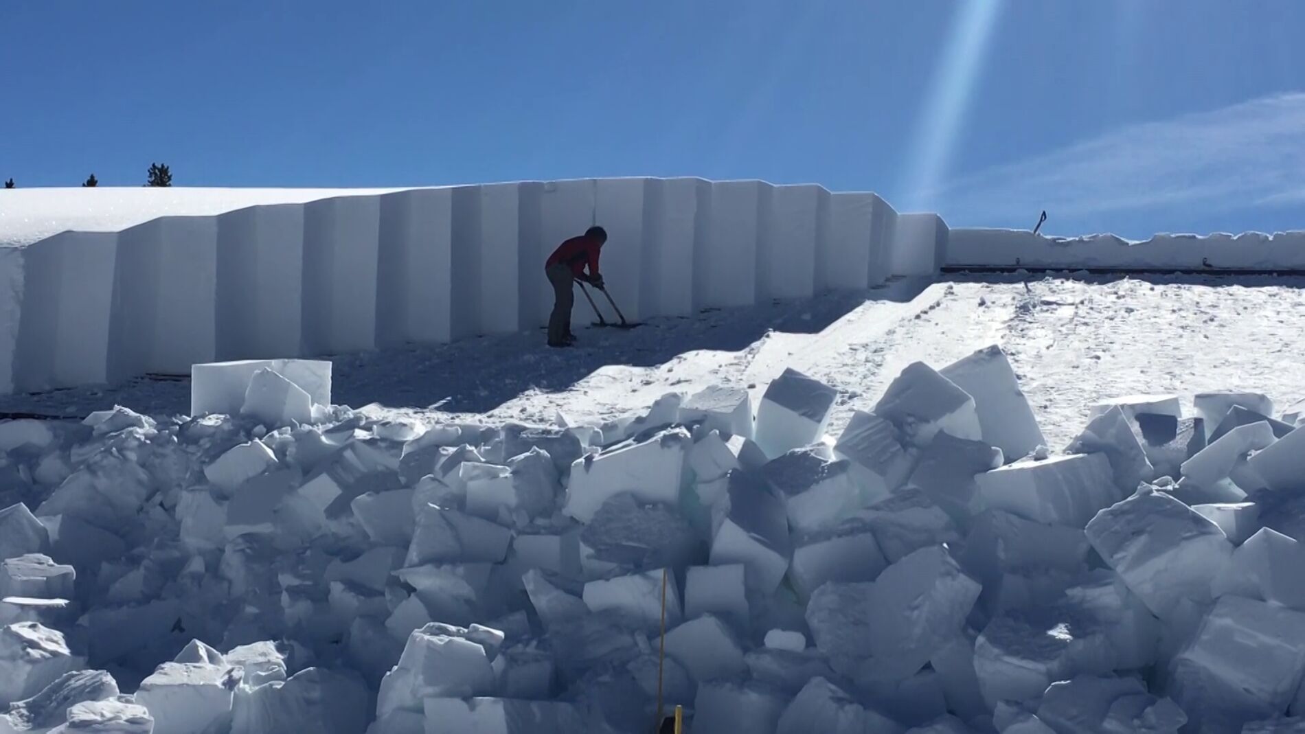 Nieve profunda en Yellowstone