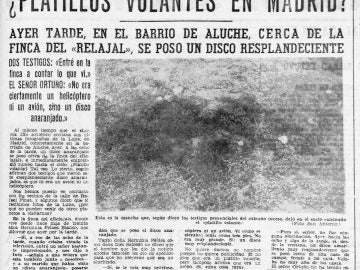 Noticias sobre el fenómeno UFO en Aluche