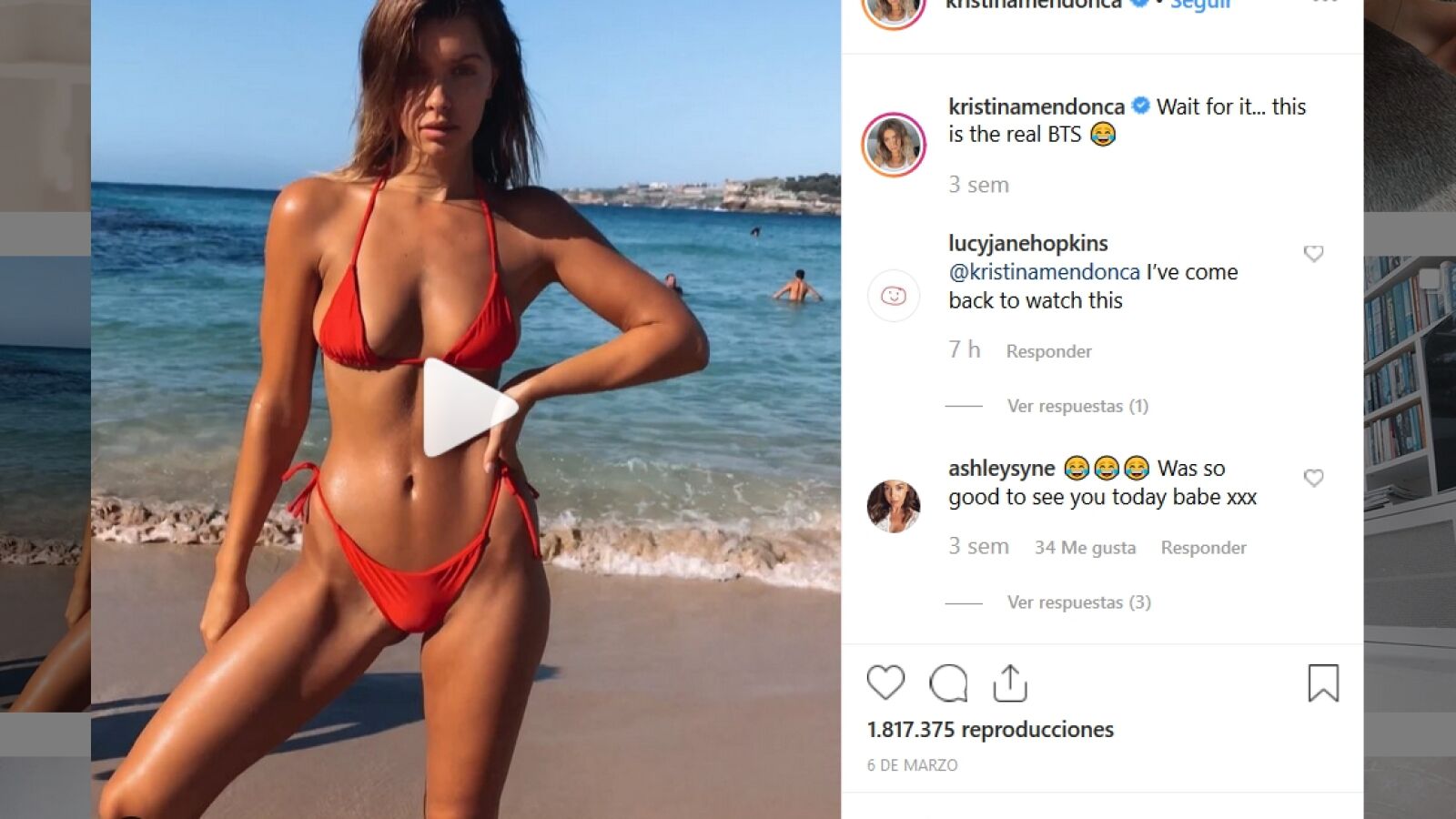 El divertido momento en que un abuelo barrigón se cuela en la sesión de fotos de una modelo