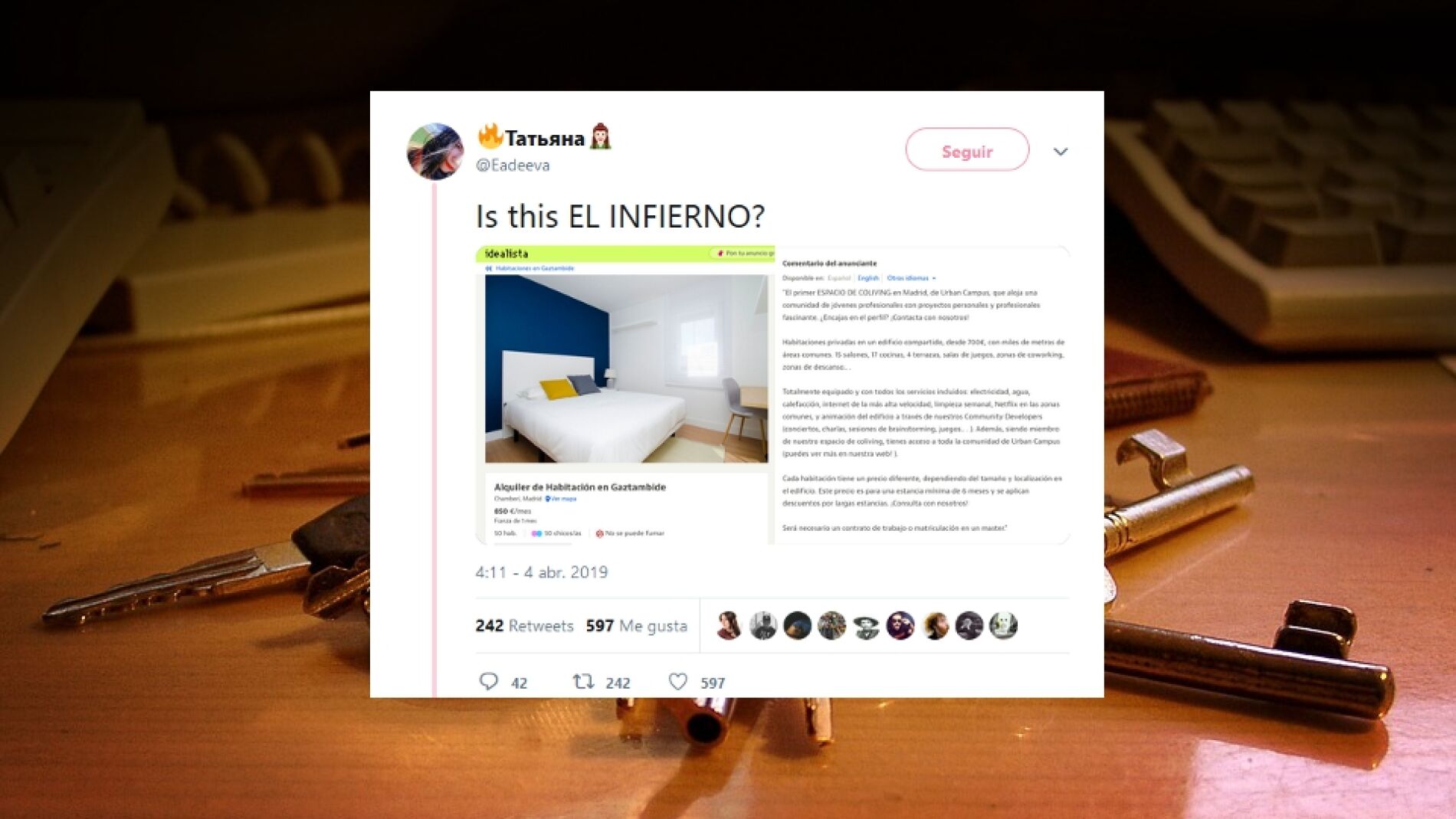 Anuncio de alquiler se vuelve viral