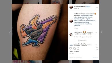 8 increíbles tatuajes cosidos en la piel como parches bordados