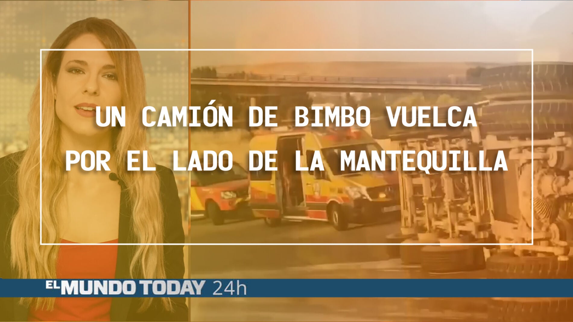 Un cami&oacute;n vuelva por el lado de la mantequilla