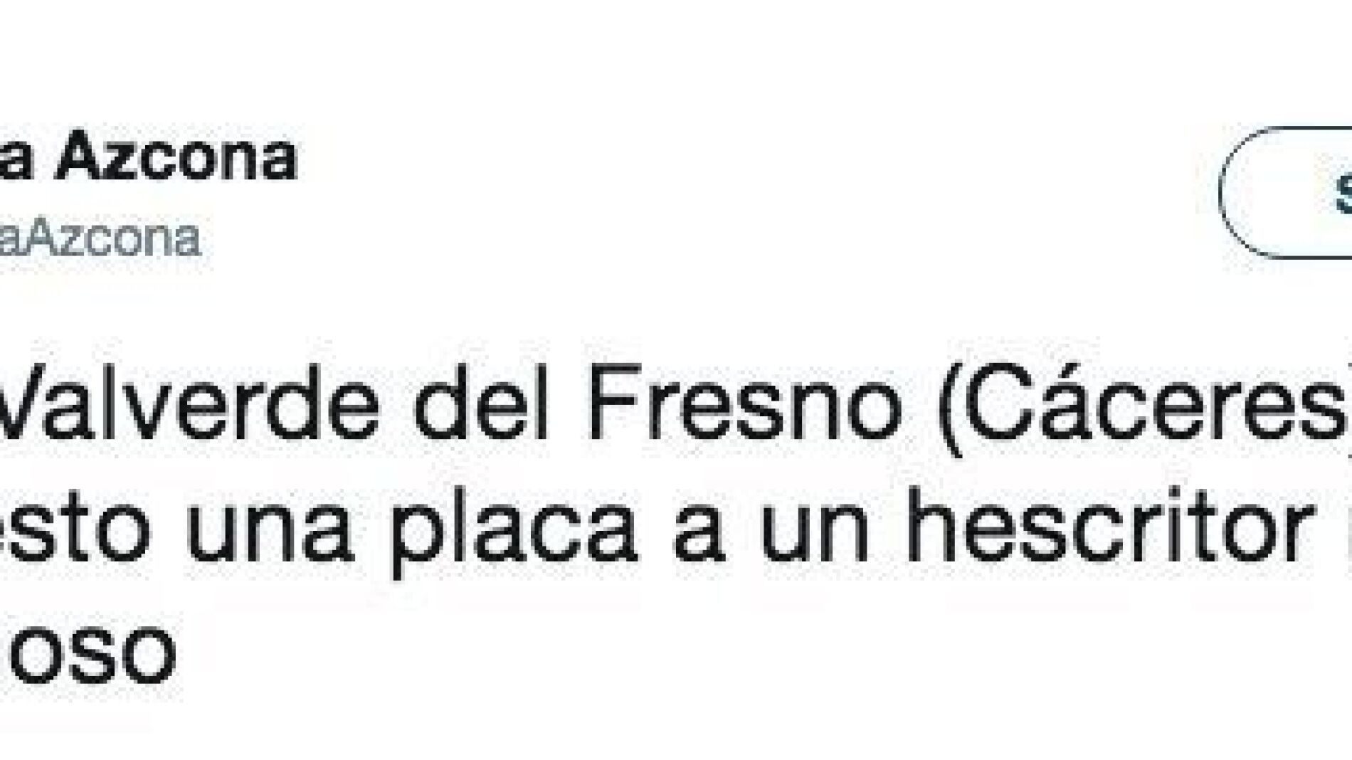 Error en una placa de una calle