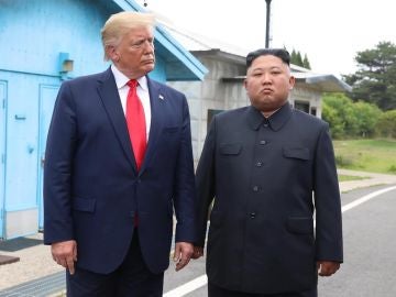 Donald Trump y Kim Jong-un en Corea del Norte