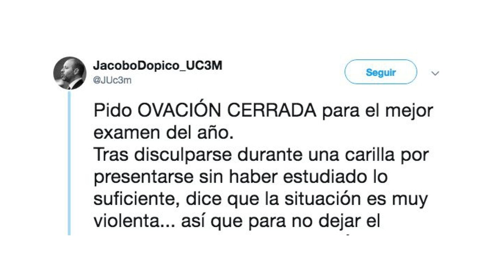 Un profesor universitario pide 