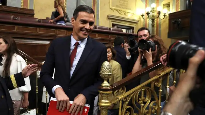 El presidente del Gobierno en funciones, Pedro Sánchez, en el Congreso