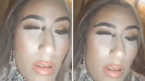 Araña andando por la cara Araña andando por la cara