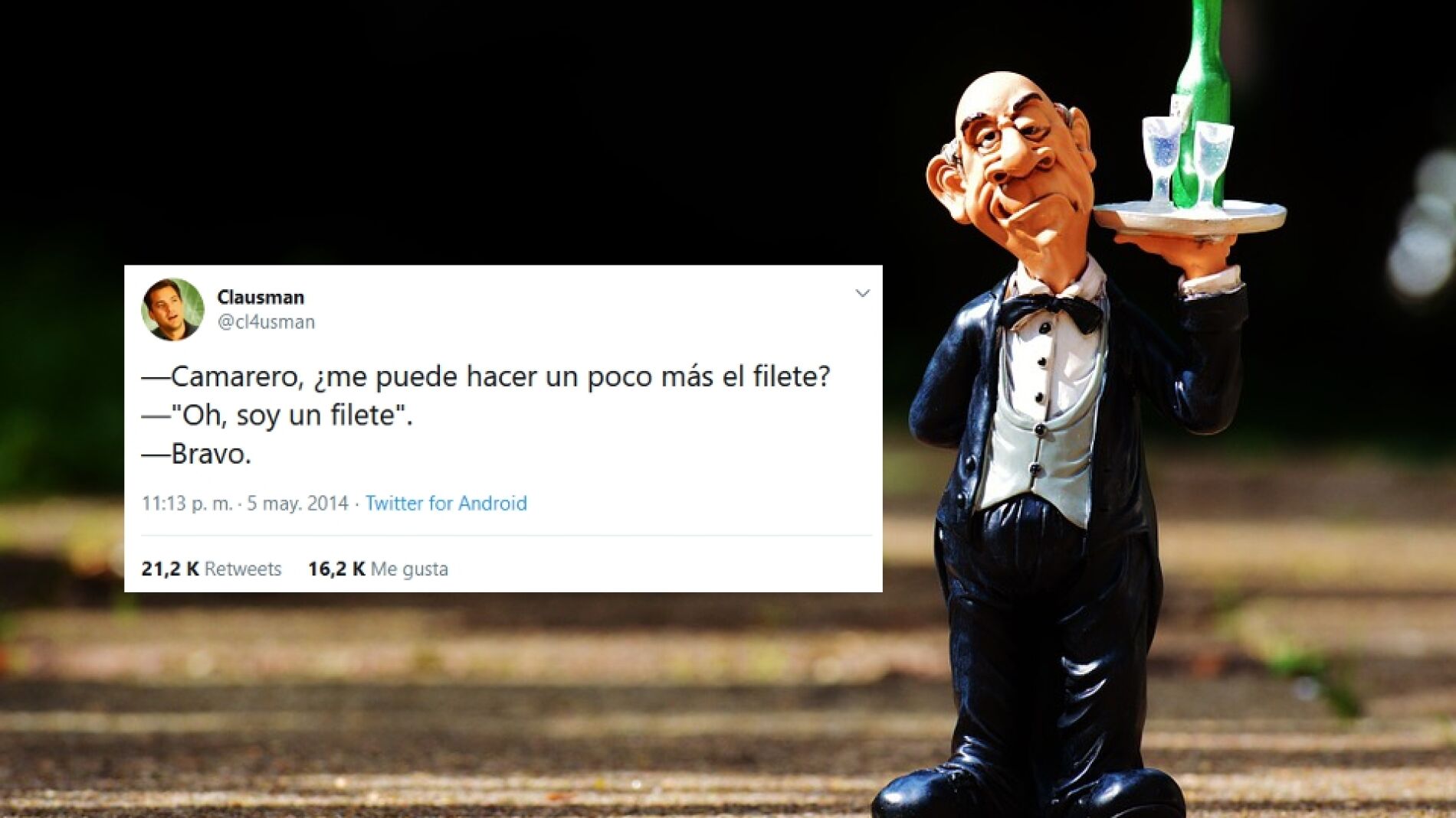 Tuits sobre camareros